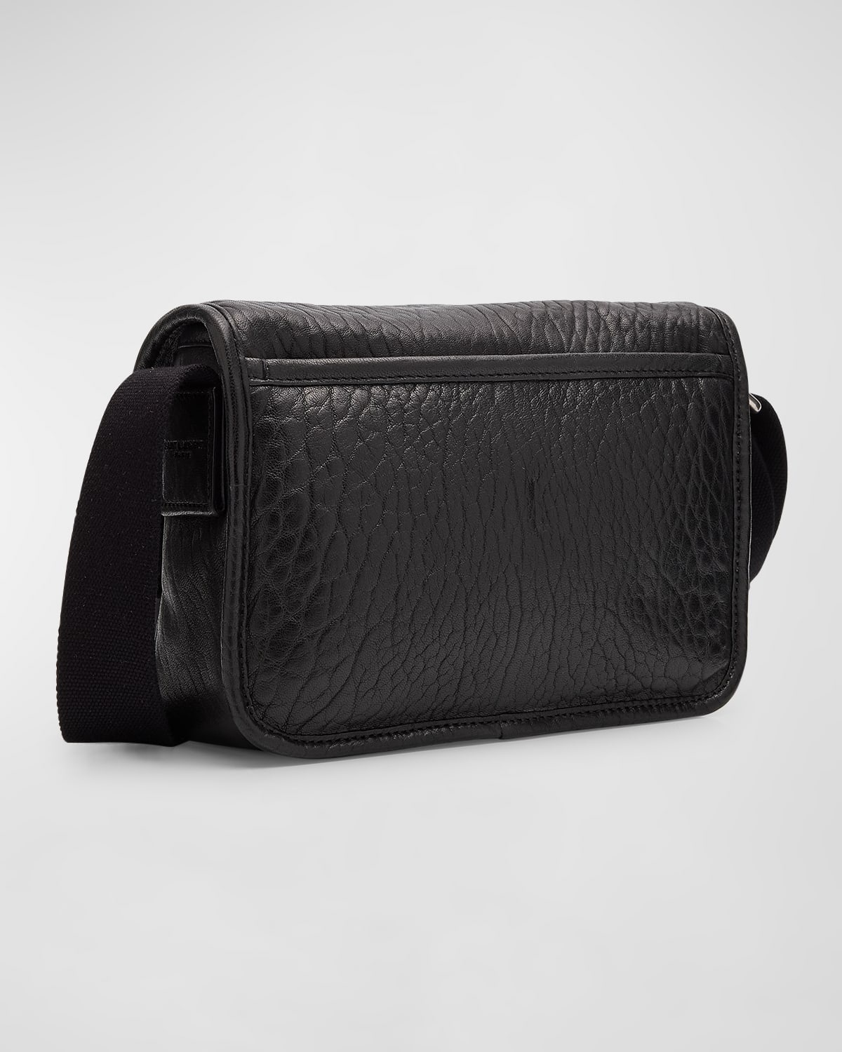 Men's Niki Small Messenger Bag in Grained Lambskin - 4