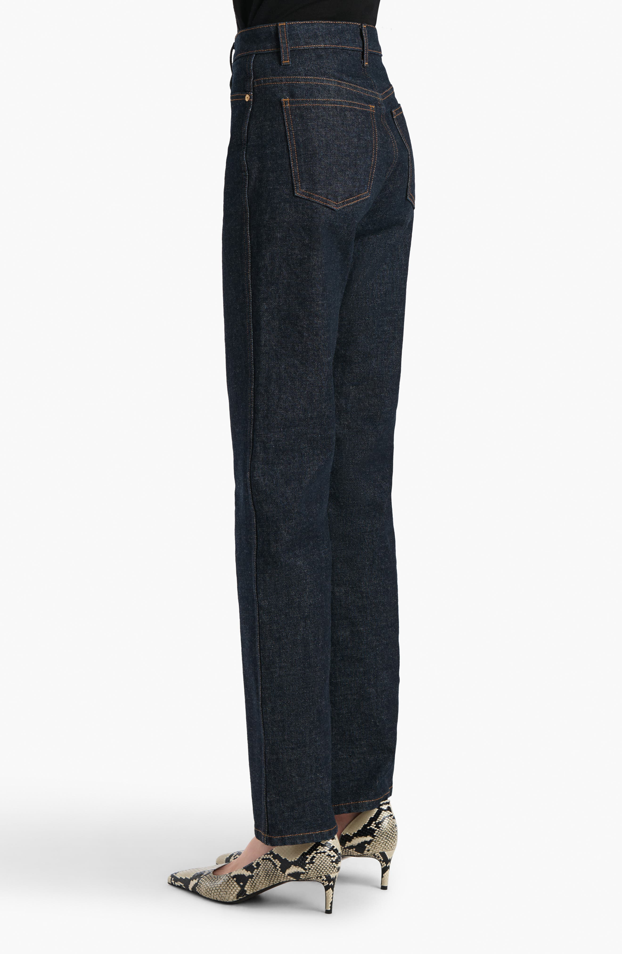 Khaite Danielle High Waist Straight Leg Jeans in Benson at Nordstrom - 2