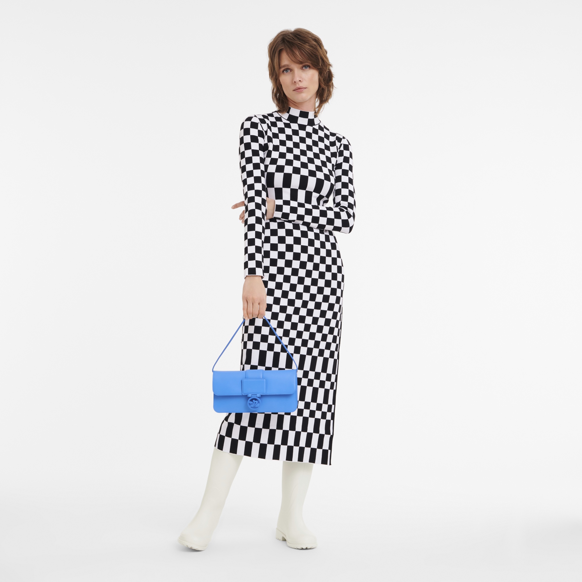 Box-Trot M Baguette bag Cobalt - Leather - 2