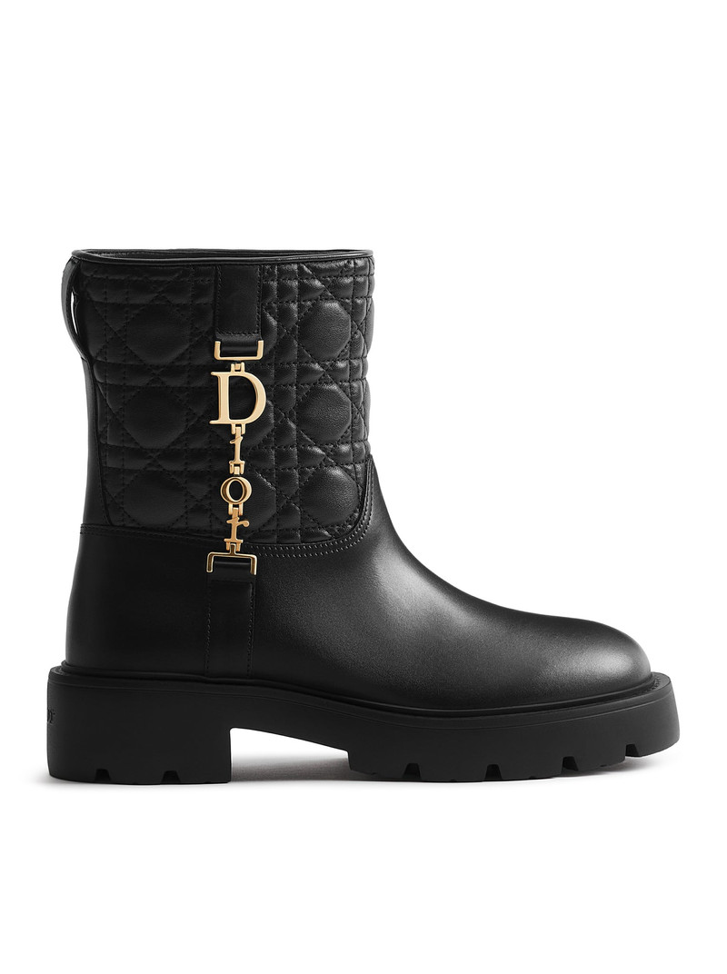 DIORLY ANKLE BOOT IN CALFSKIN AND QUILTED CANNAGE LAMBSKIN 1