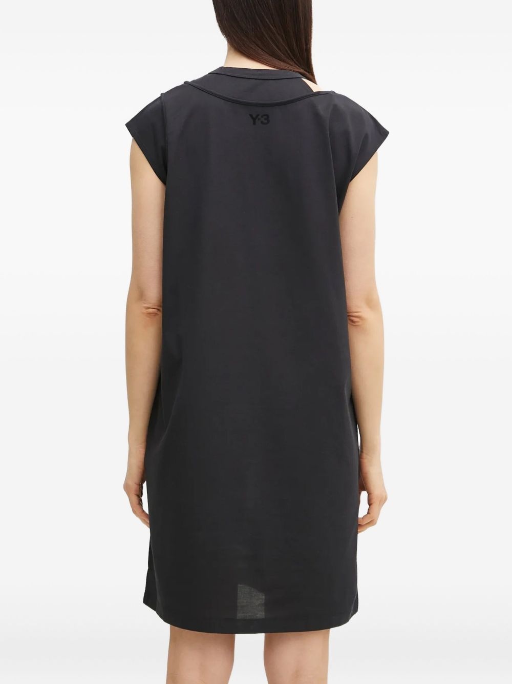 Tee cap-sleeve round-neck dress - 4