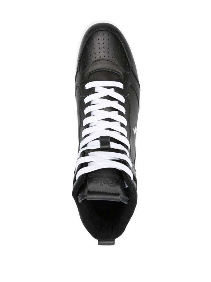 logo-embroidered high-top sneakers 4