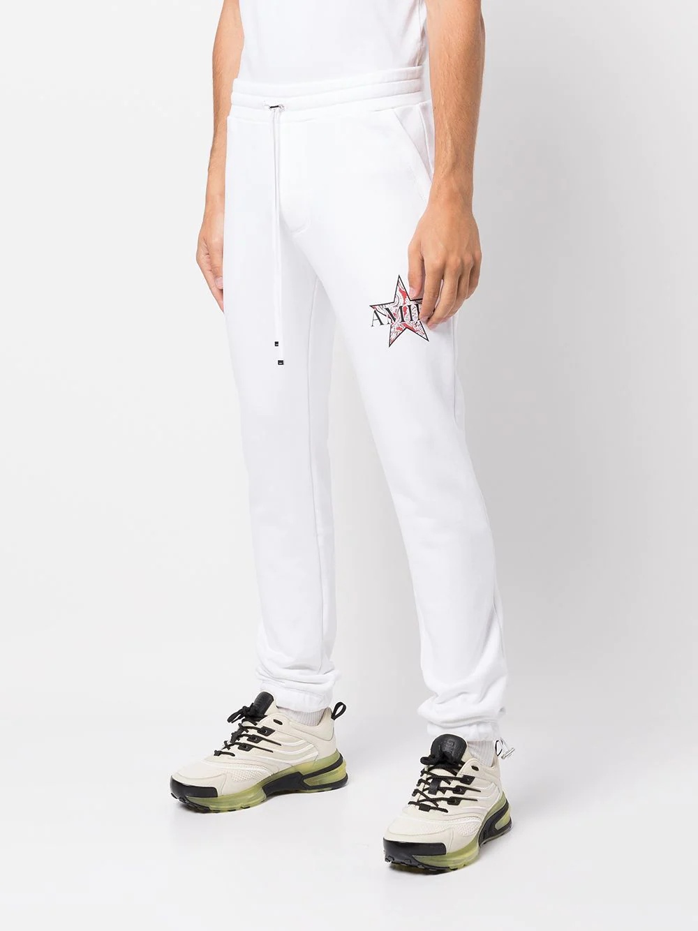 paisley-star drawstring track pants - 3