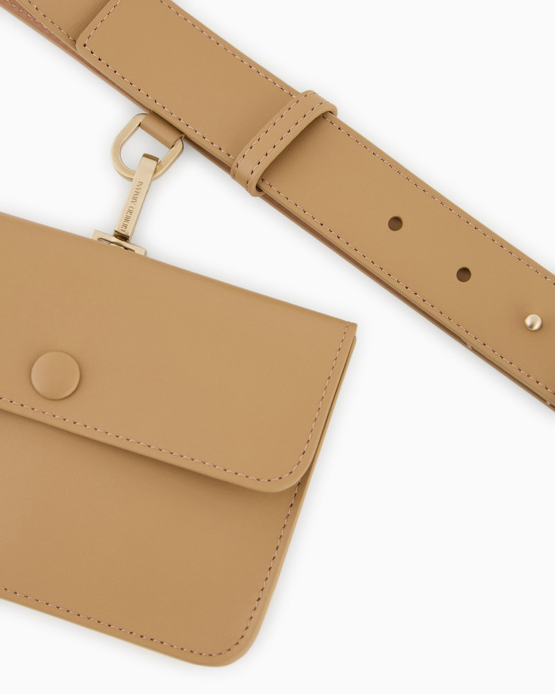 GIORGIO ARMANI LEATHER BELT WITH POCHETTE outlook