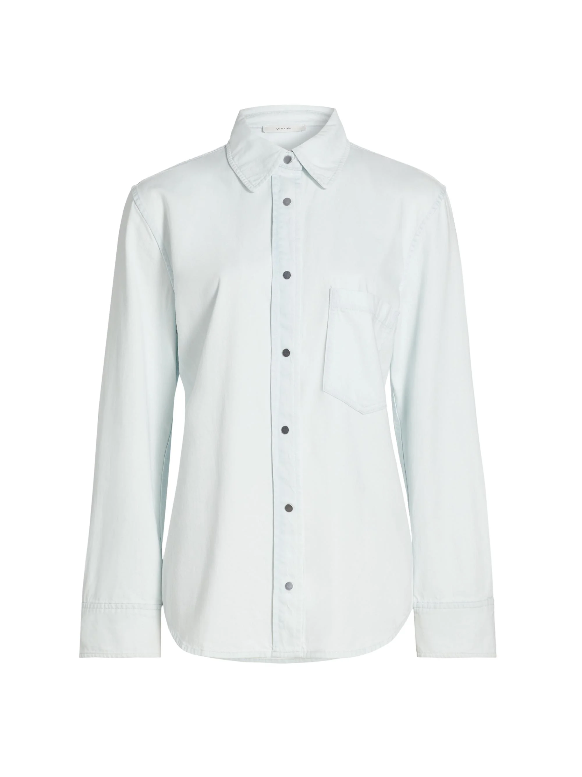 Women's Twill Snap-Front Overshirt - Celestine - 1