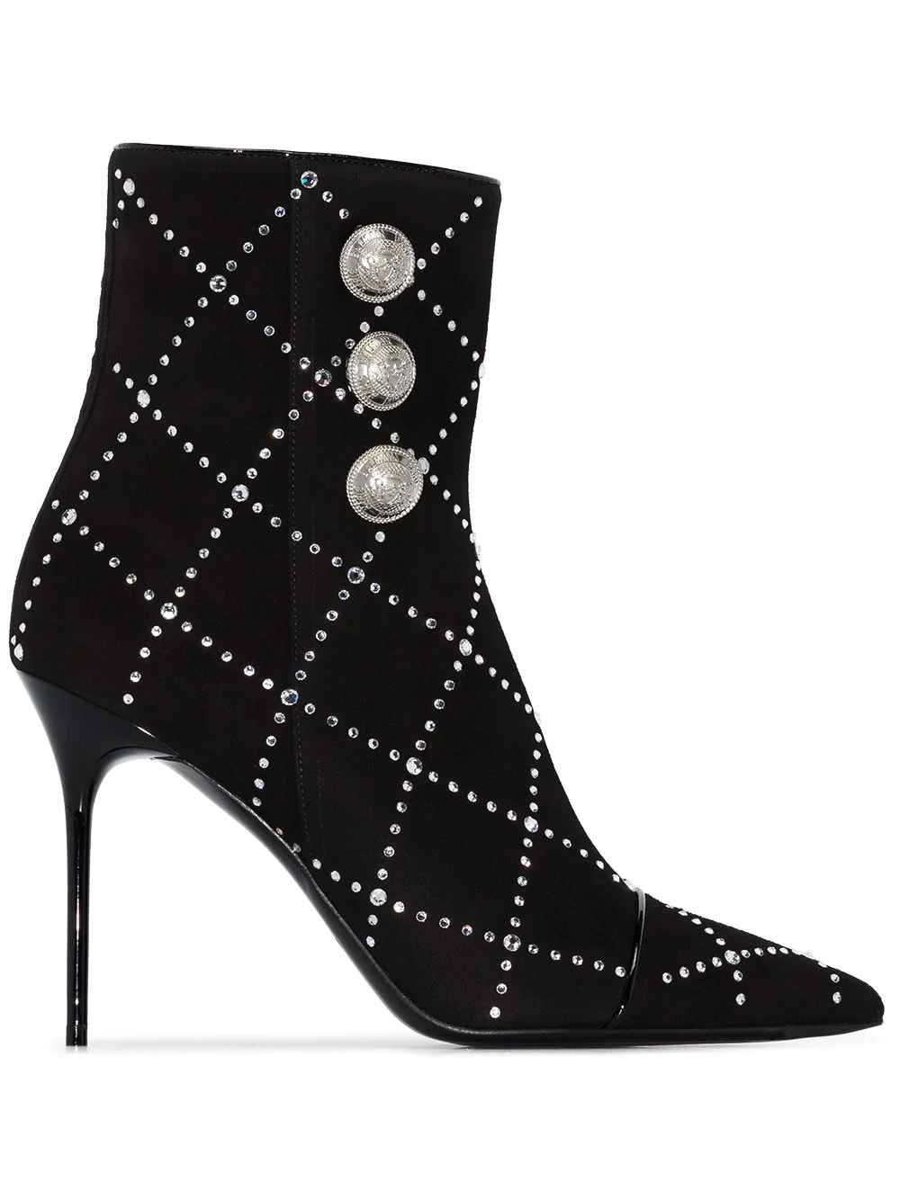 stud-embellished 105mm ankle boots - 1