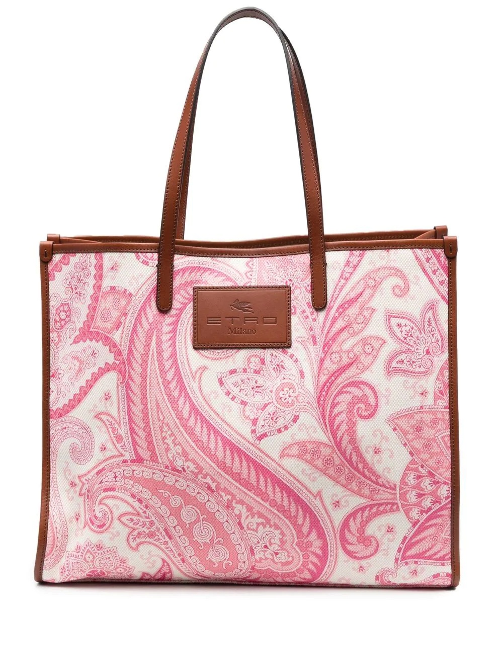 paisley-print logo-patch tote bag - 1