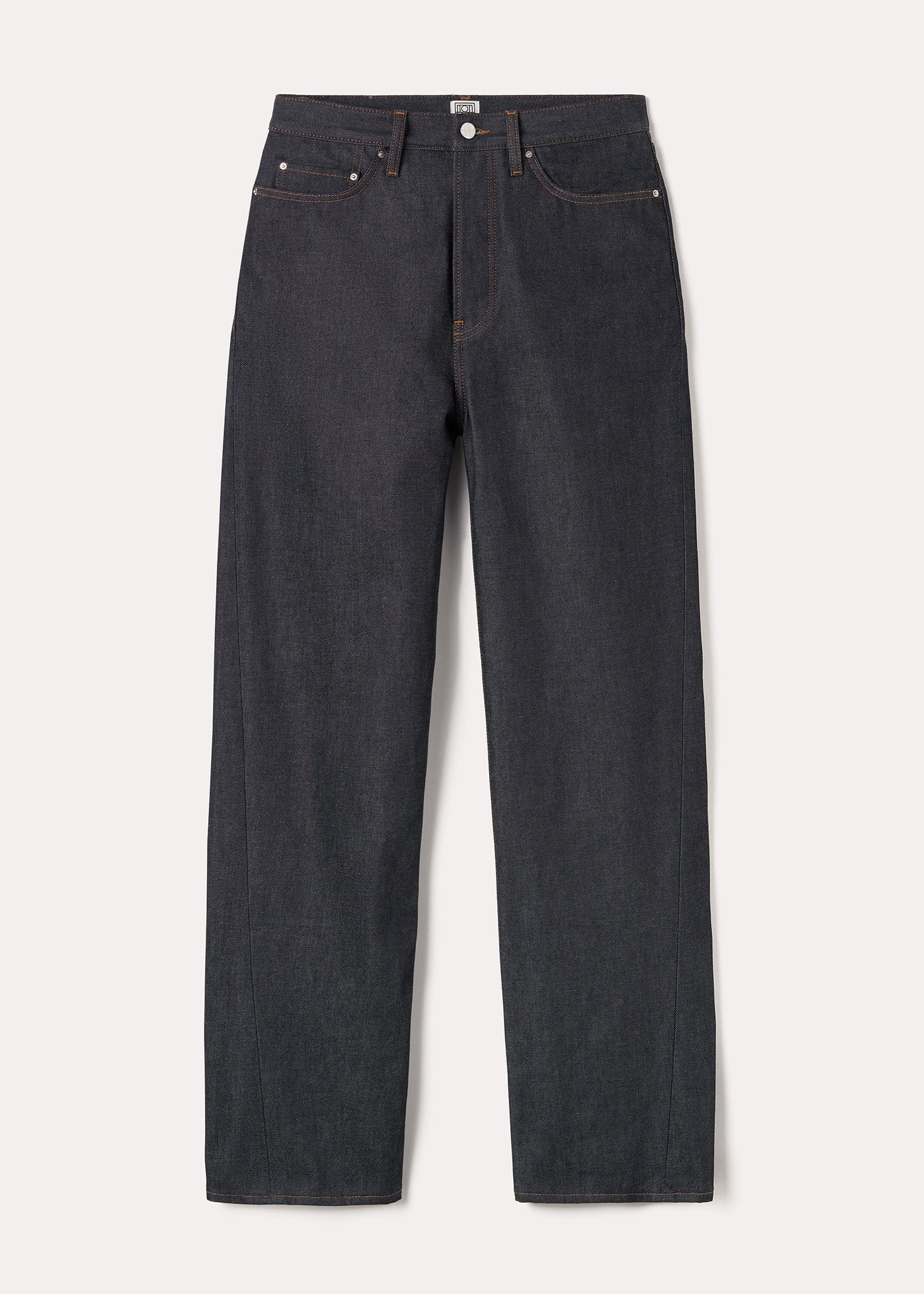 SS25【TOTEME】Washed Grey Organic Cotton Jeans twisted seams Twisted seam denim grey – TOTEME