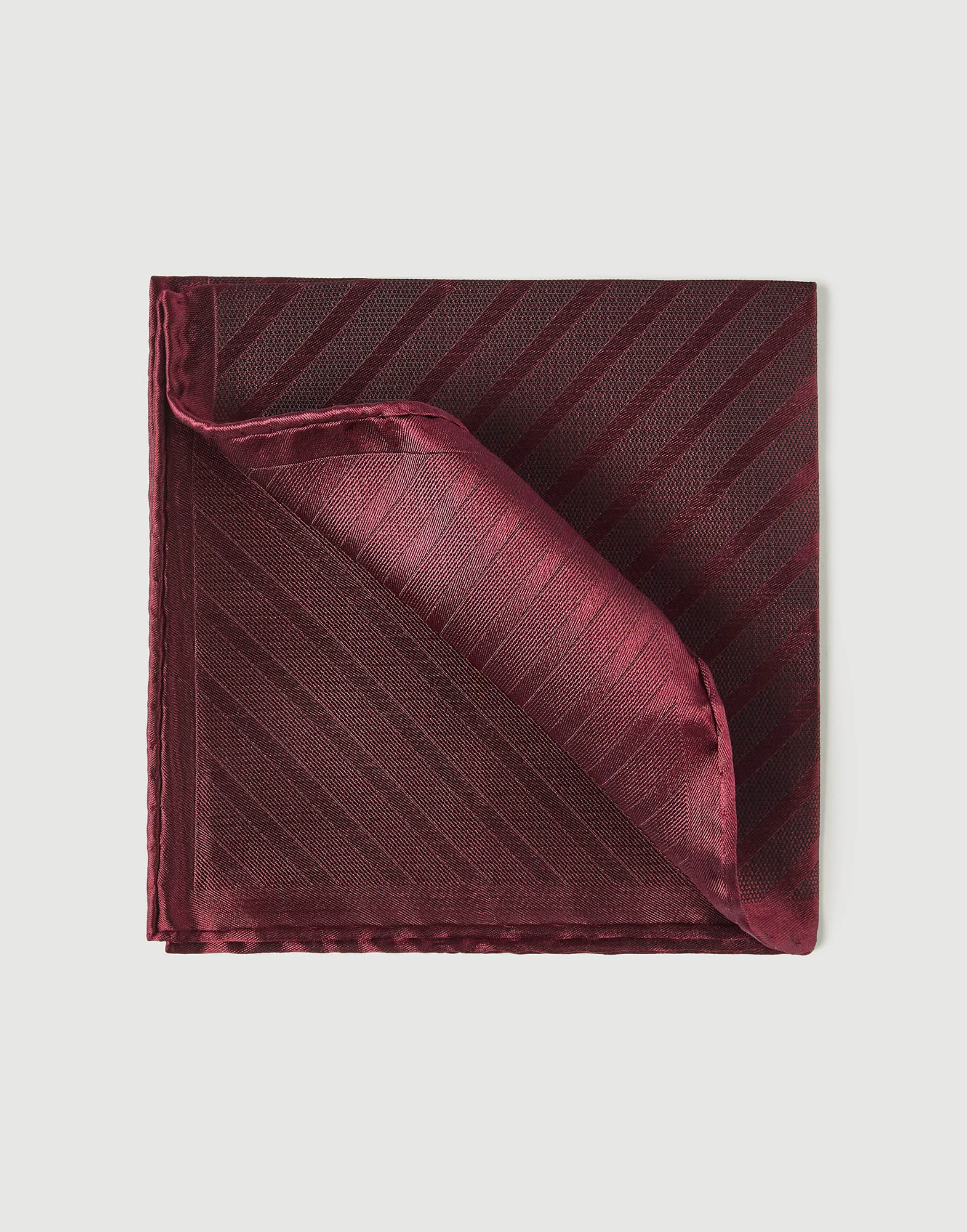 Regimental stripe silk pocket square - 1