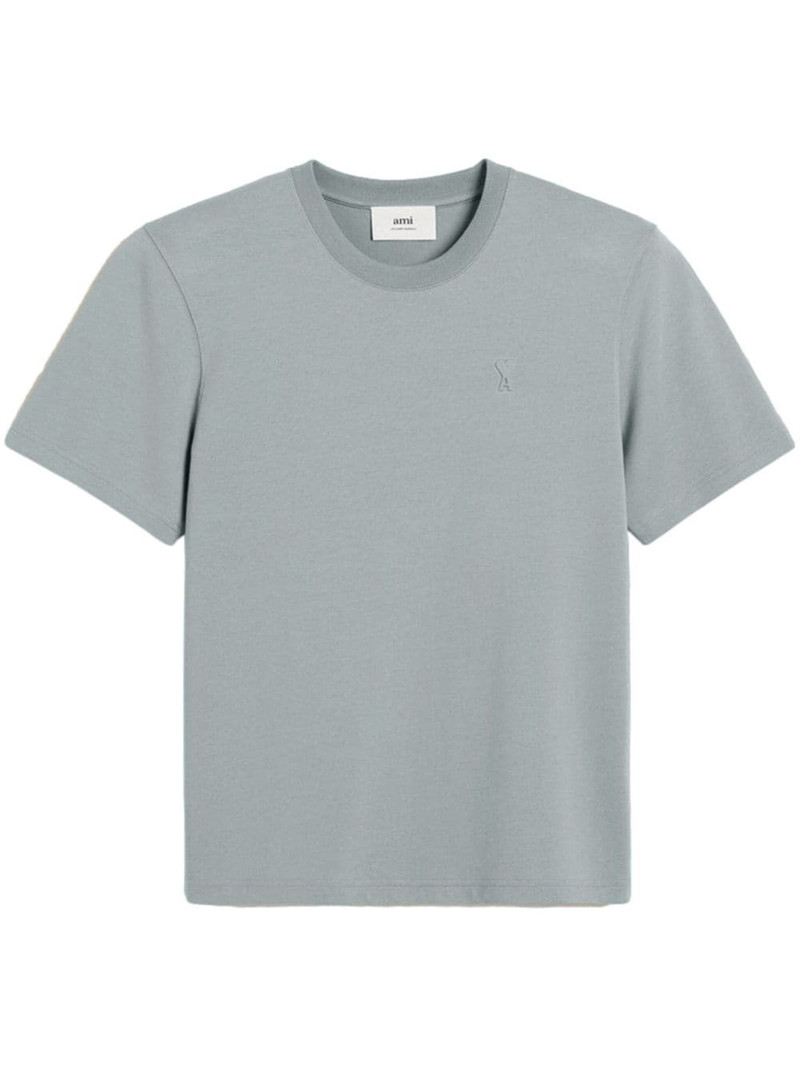 logo-debossed organic-cotton T-shirt 1