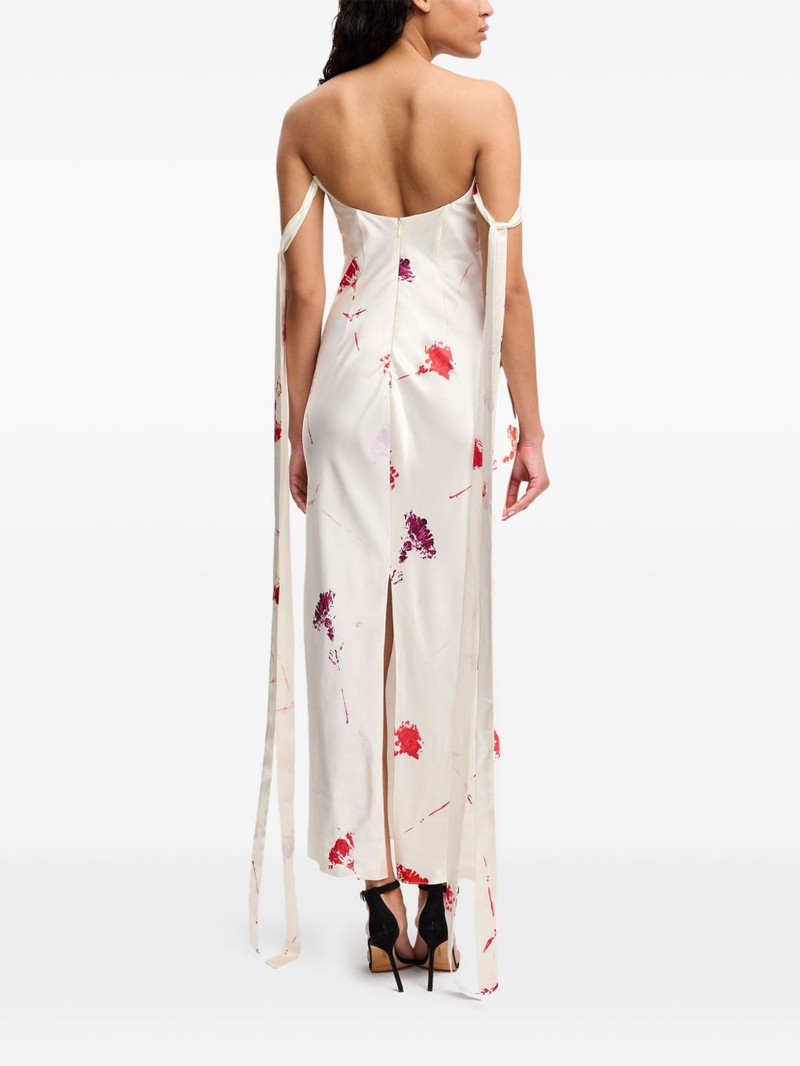 tied-sleeve strapless dress 4