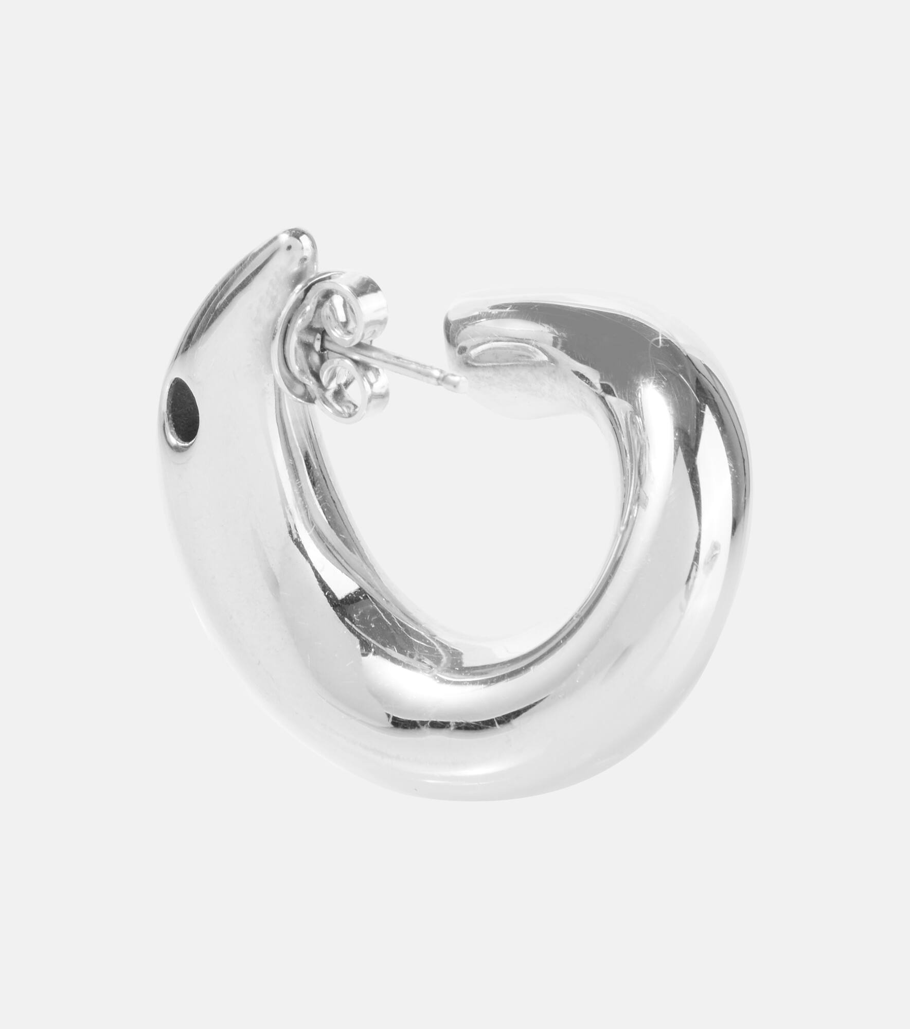 Sterling silver hoop earrings - 5