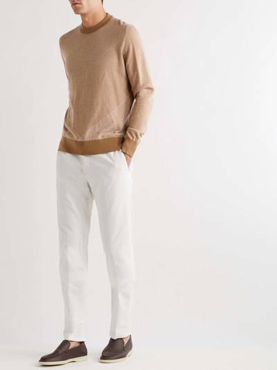 Loro Piana Roadster Striped Cashmere-Jacquard Sweater outlook