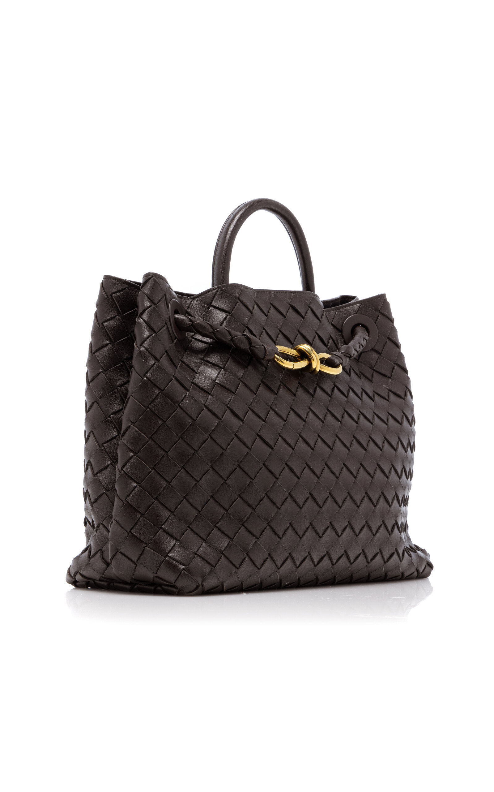 Andiamo Intrecciato Leather Bag brown - 4