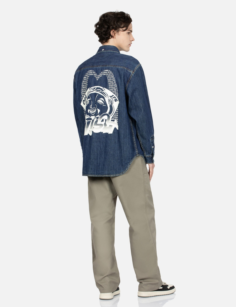 SEAGULL AND KAMON PRINT STRAIGHT FIT CHINO PANTS 3