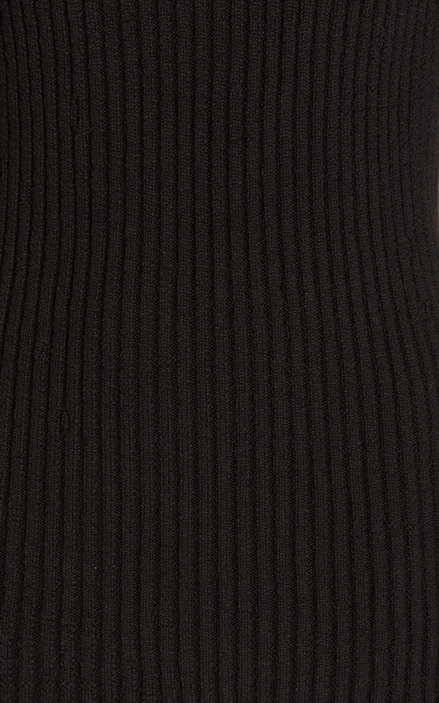 Ribbed-Knit Wool Turtleneck Sweater brown - 5