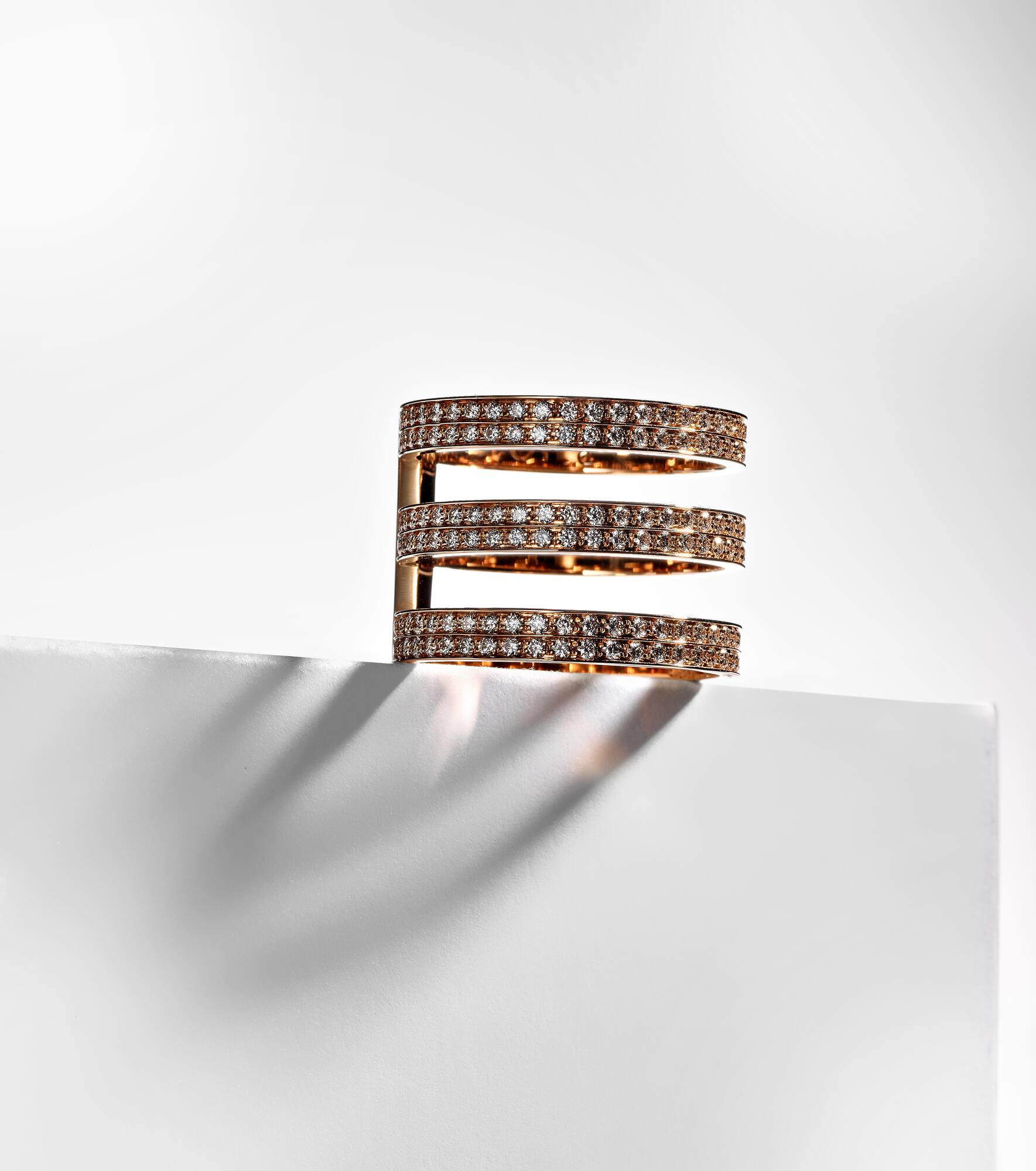 Berbere 18kt rose gold ring with diamonds - 5