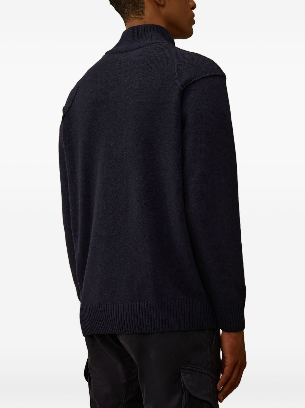 half-zip lens-detail sweater - 4