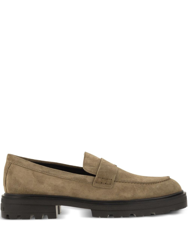 H673 saddle lug-sole loafers 1