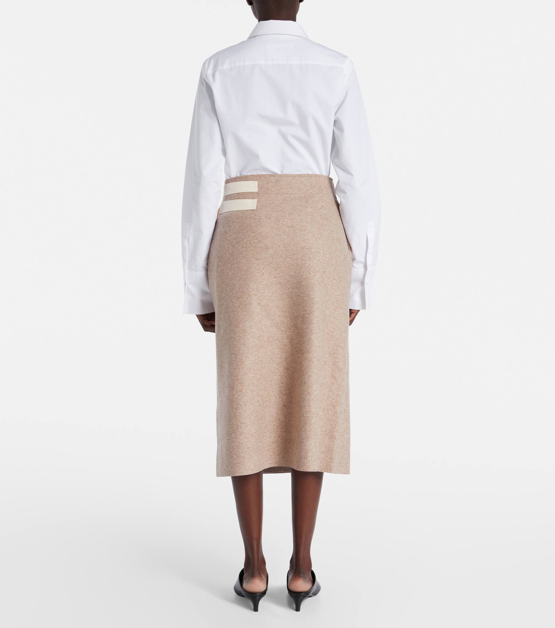 Wool-blend midi skirt - 3