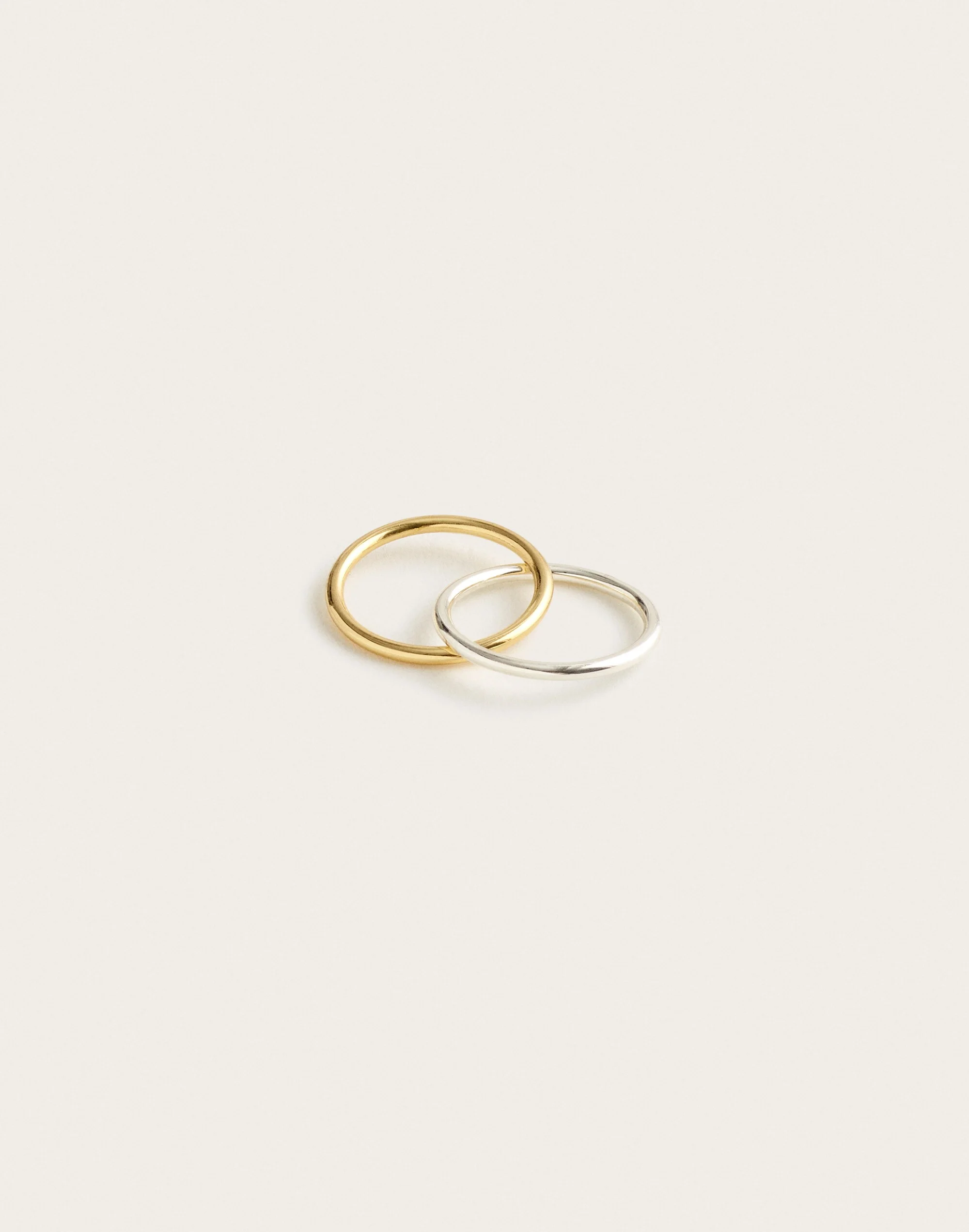 Mixed-Metal Skinny Linked Ring - 1