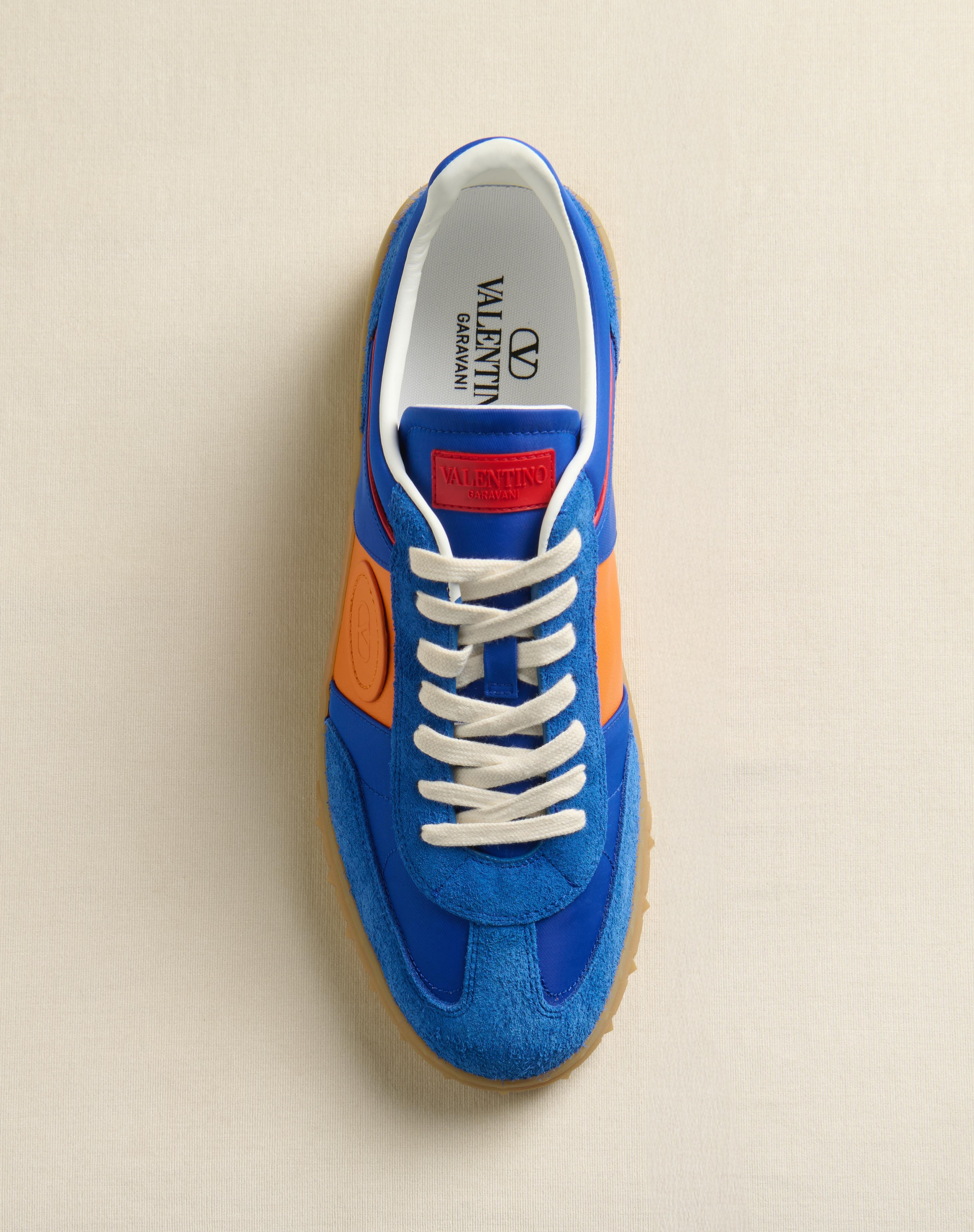 UPVILLAGE LOW TOP SNEAKER IN CRUST LEATHER AND NYLON - 9