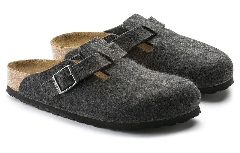 BIRKENSTOCK Birkenstock Boston Regular 'Wool Felt Anthracite' 0160371 outlook