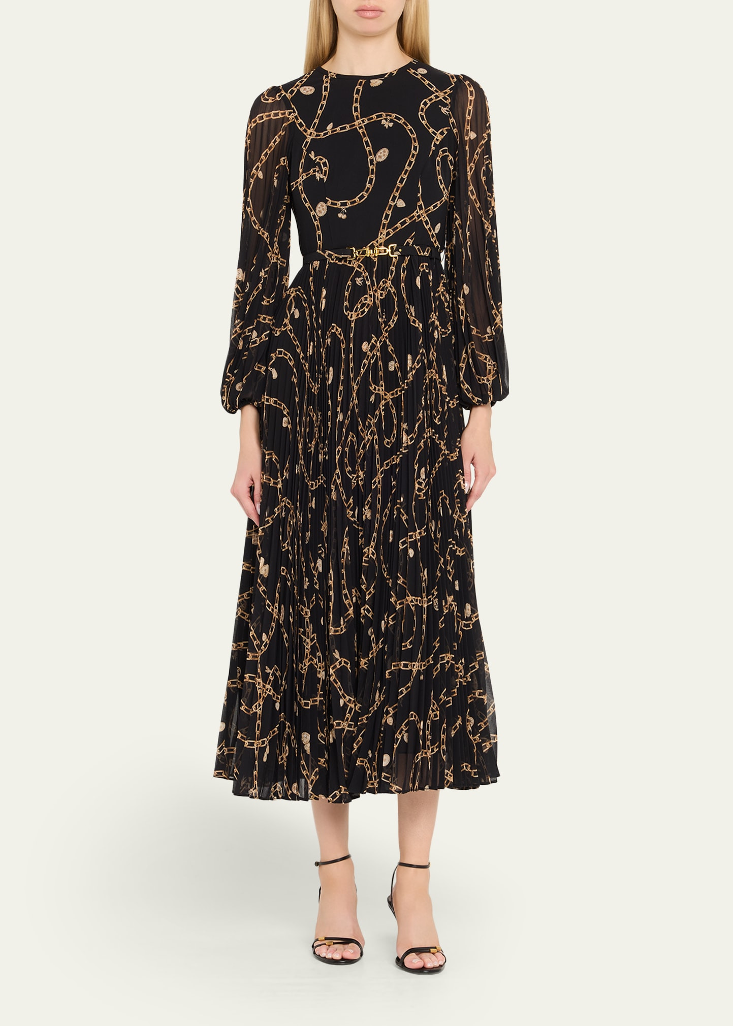 Sunray Long-Sleeve Belted Dress - 2