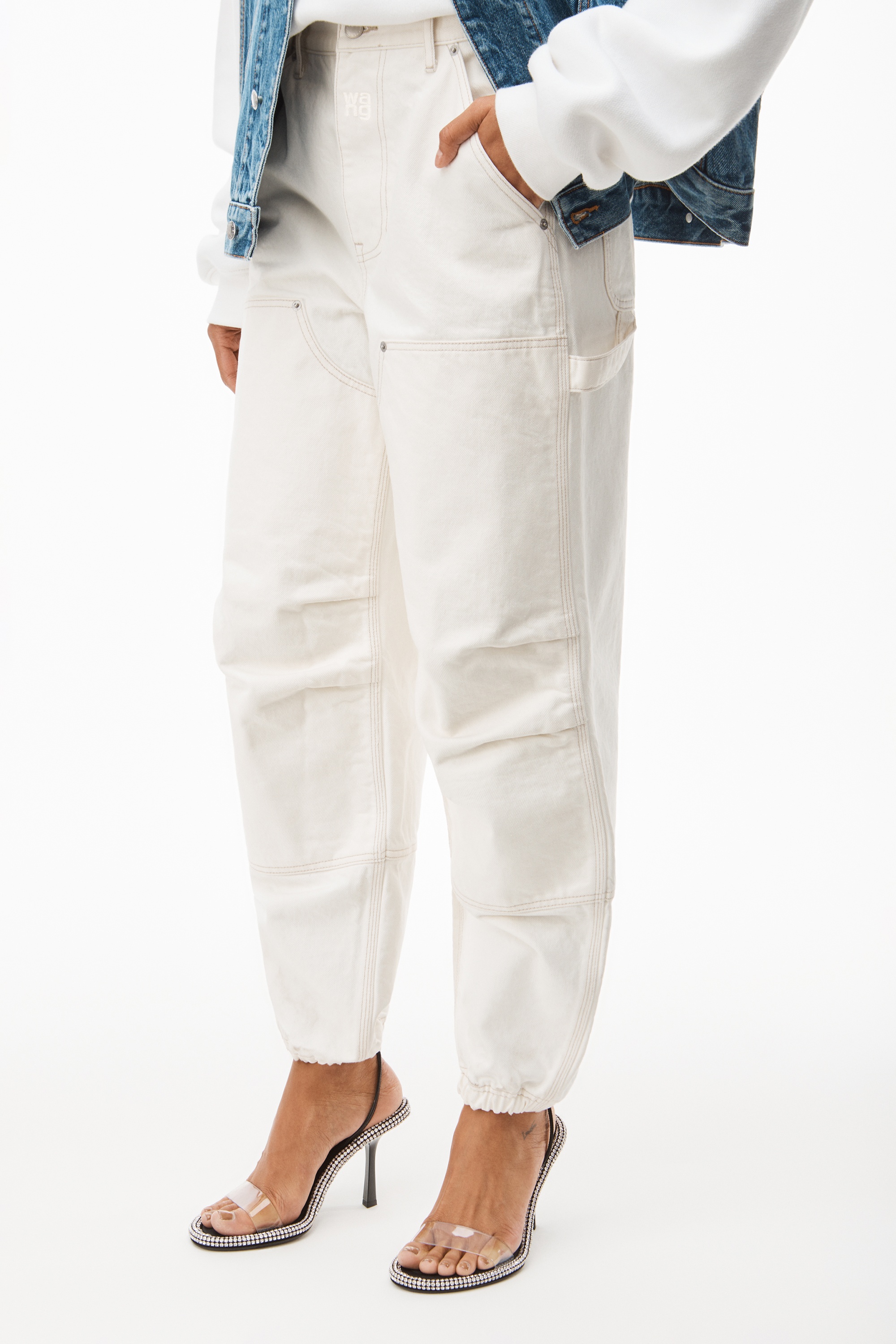 DOUBLE FRONT CARPENTER PANT IN DENIM - 3