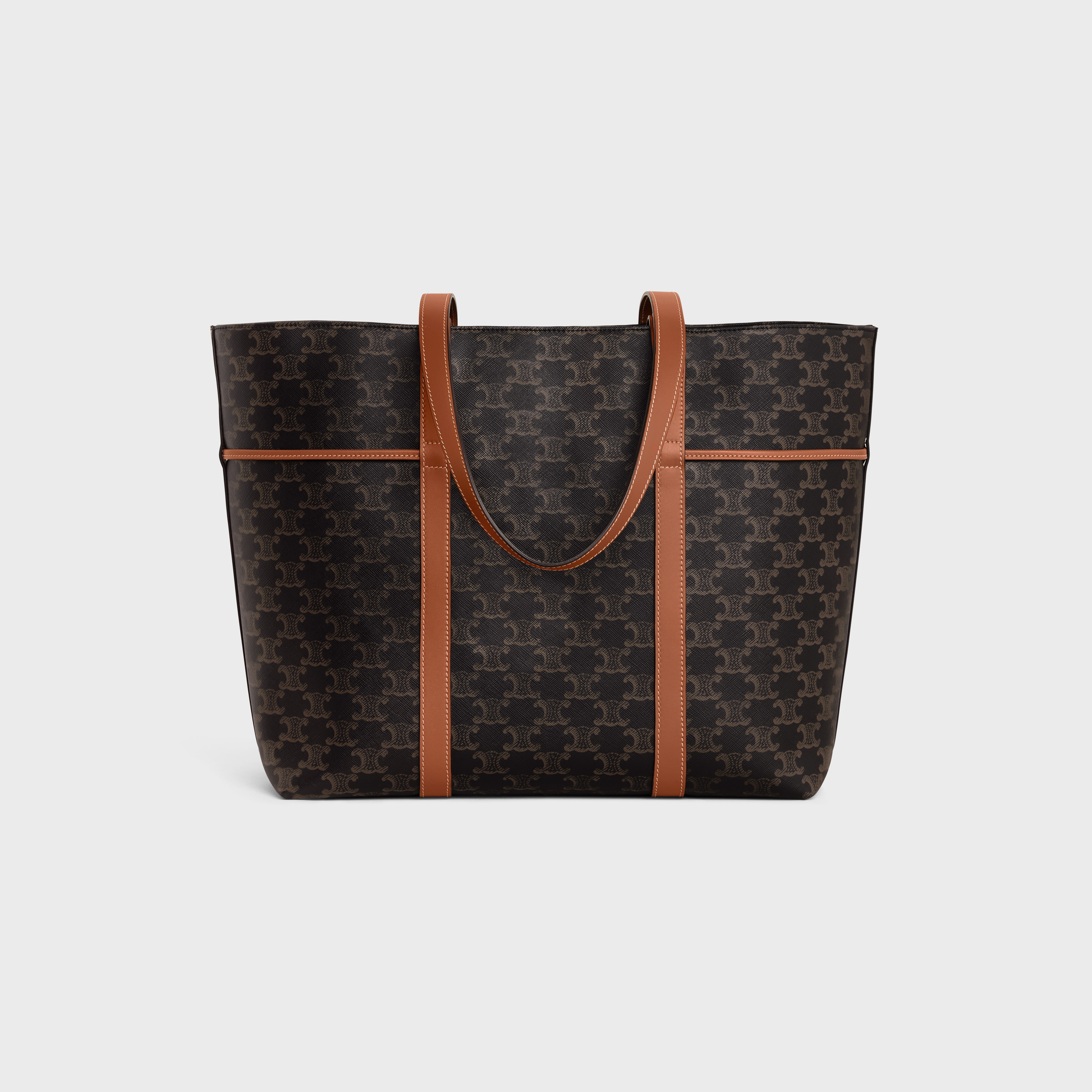 cabas drawstring in Triomphe Canvas and calfskin - 3