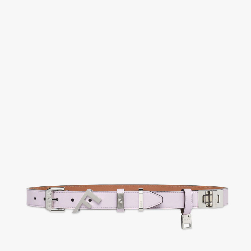 Lilac leather belt - 1