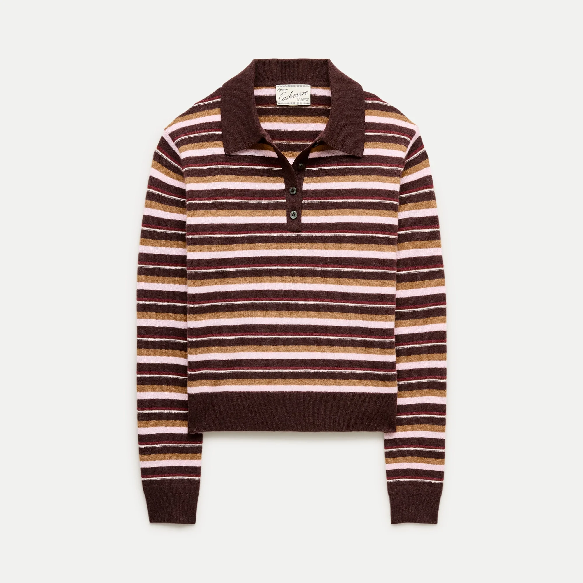 Cashmere sweater-polo in stripe - 1