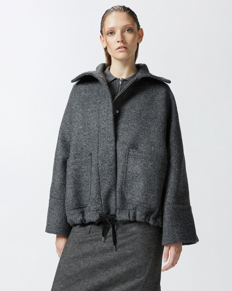 PINKO CLOTH PEA COAT WITH HIGH COLLAR outlook