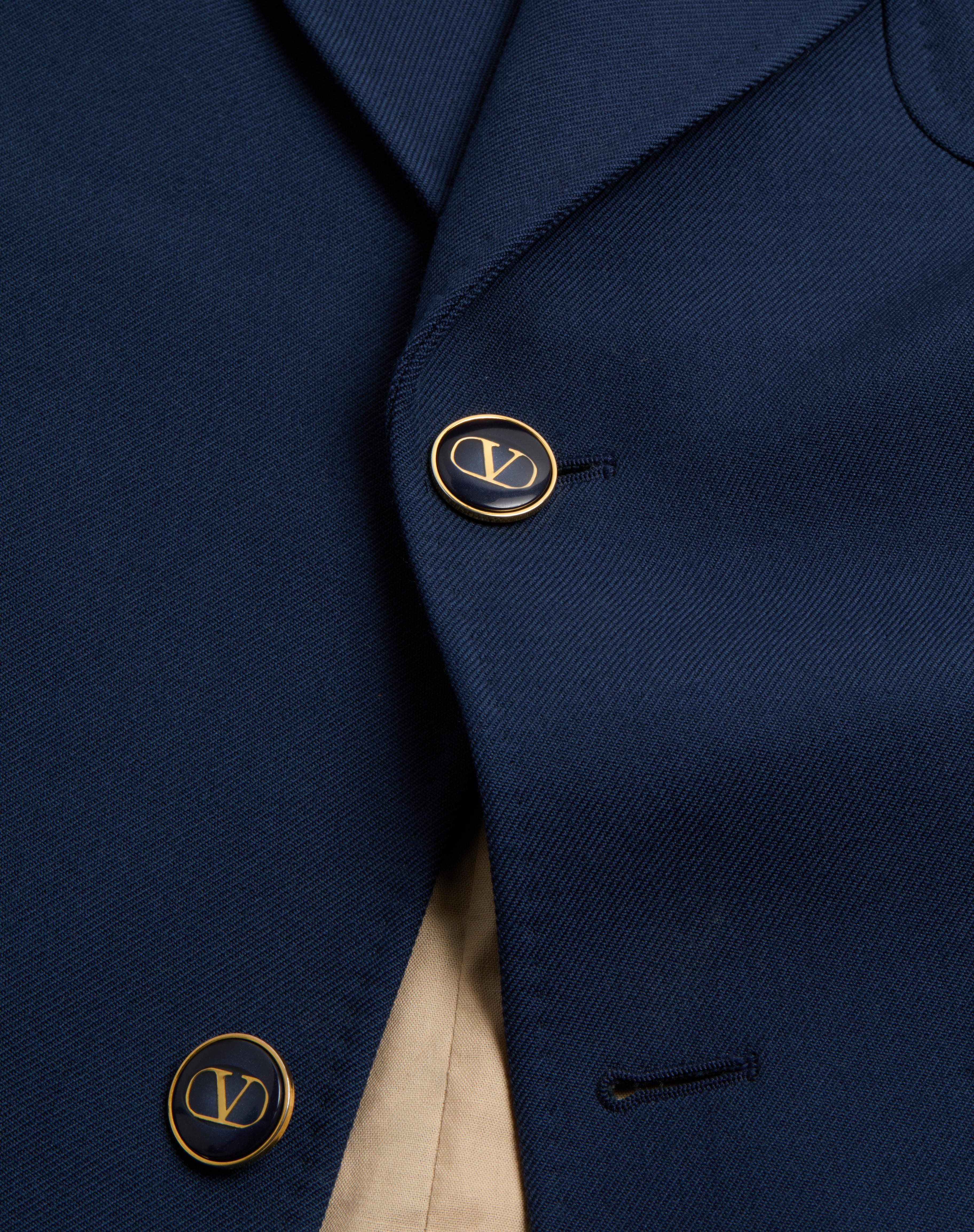 SINGLE-BREASTED WOOL GABARDINE JACKET - 3