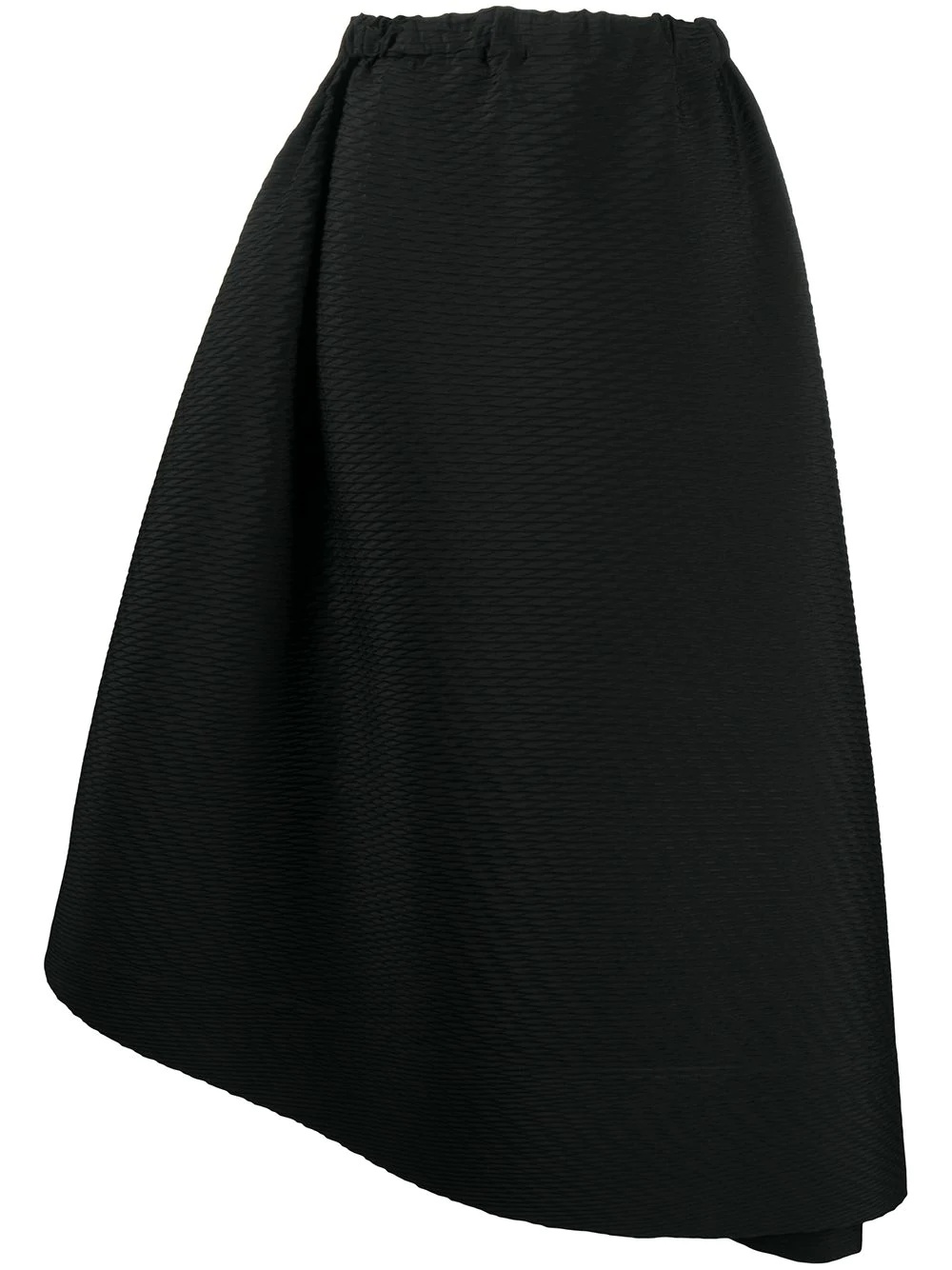 asymmetric hem midi skirt - 1