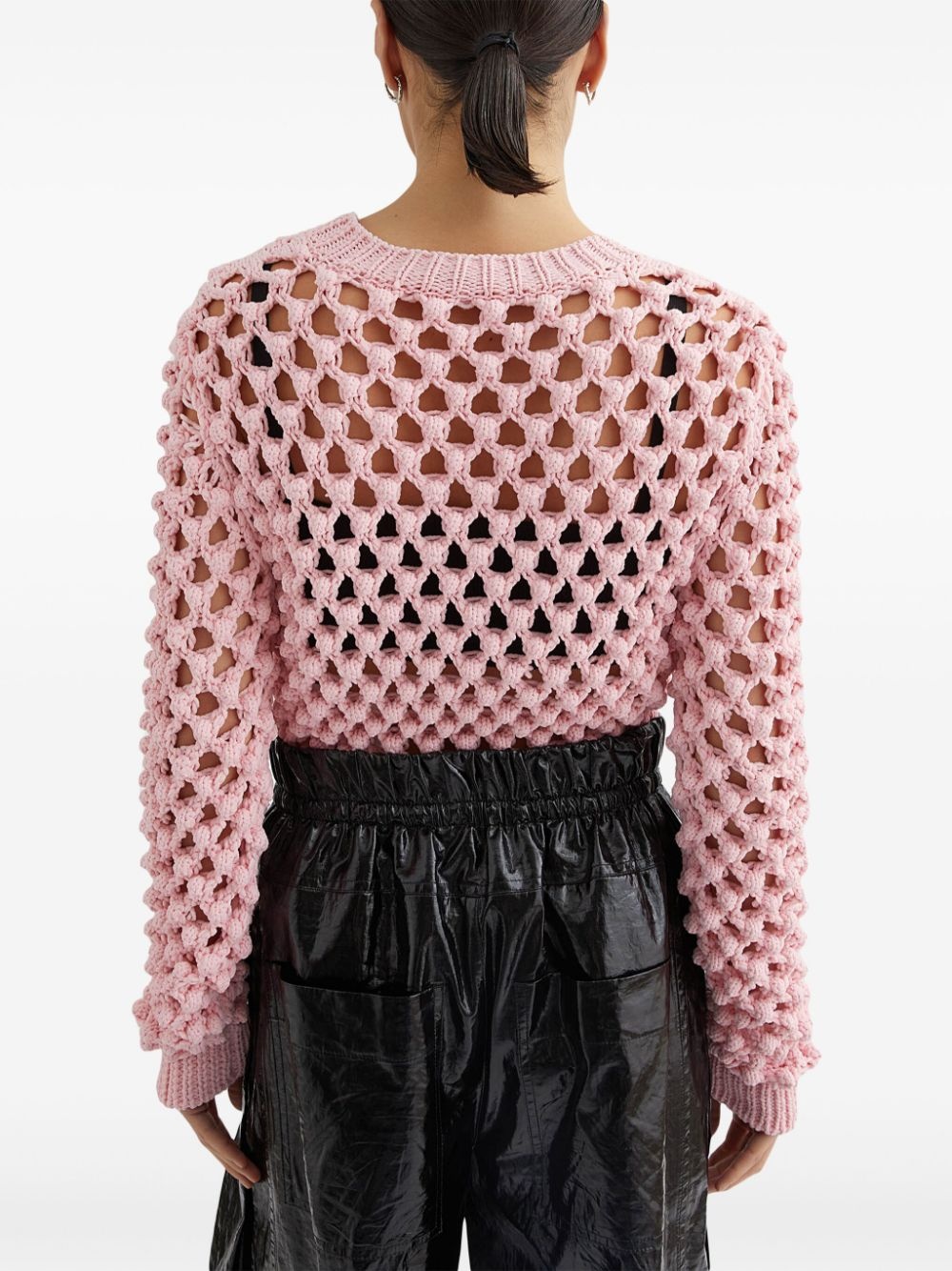 open-knit sweater - 3