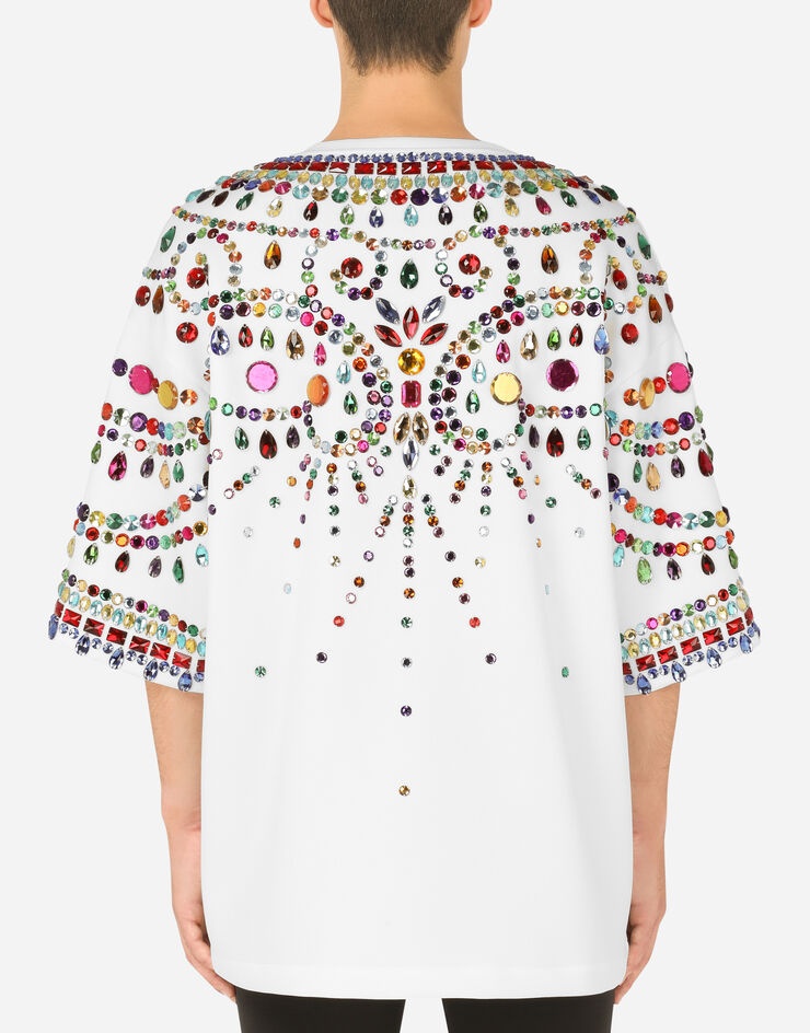 Technical fabric T-shirt with crystals - 2