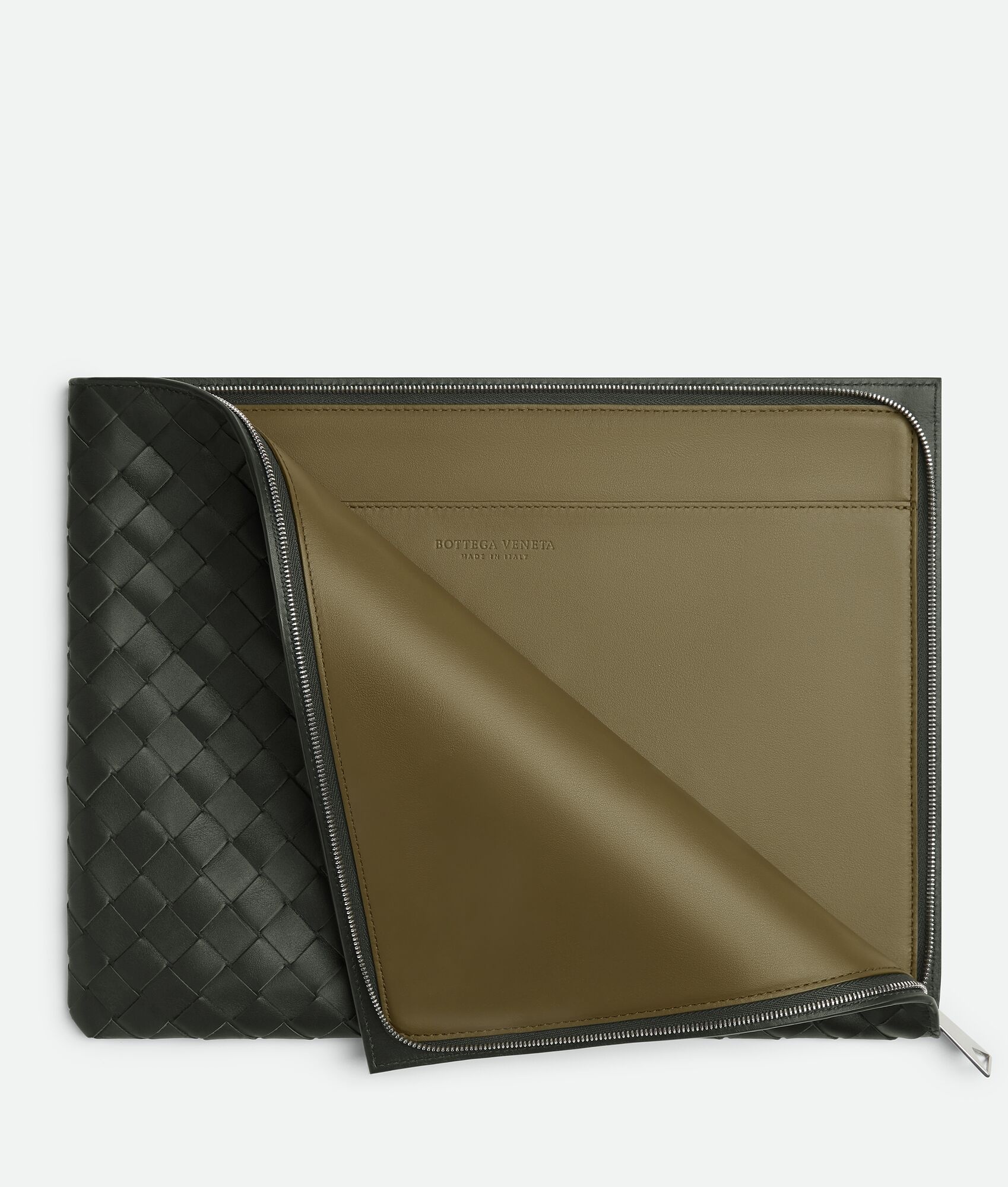 Intrecciato Half Zip Pouch - 2