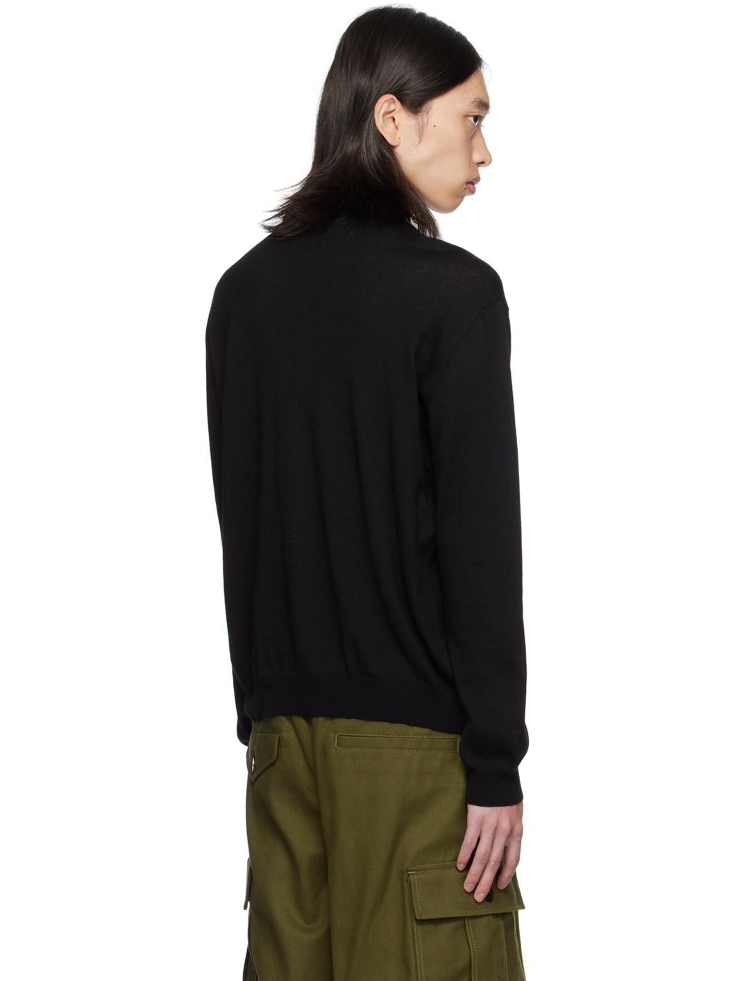 Black Upside Down Logo Sweater - 3