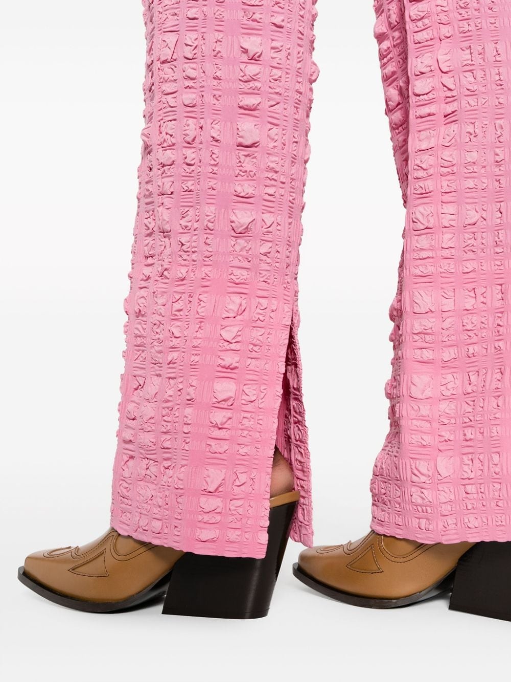 Juna seersucker slim-fit trousers - 5