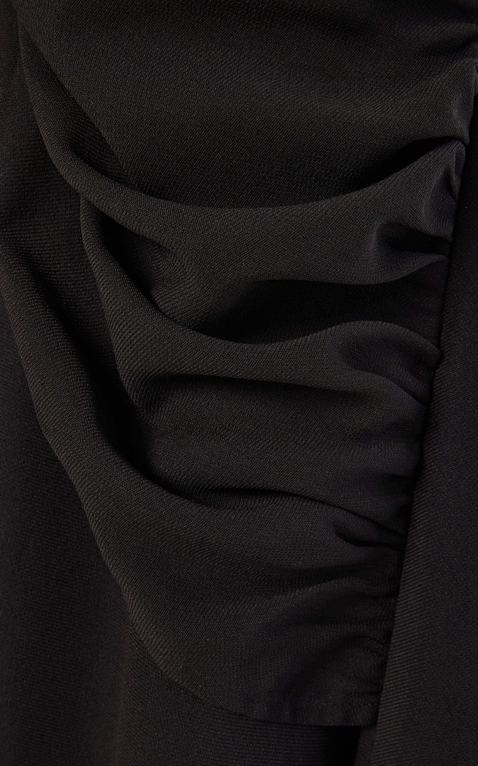 Davina Colorblock Draped Crepe Midi Dress black - 5