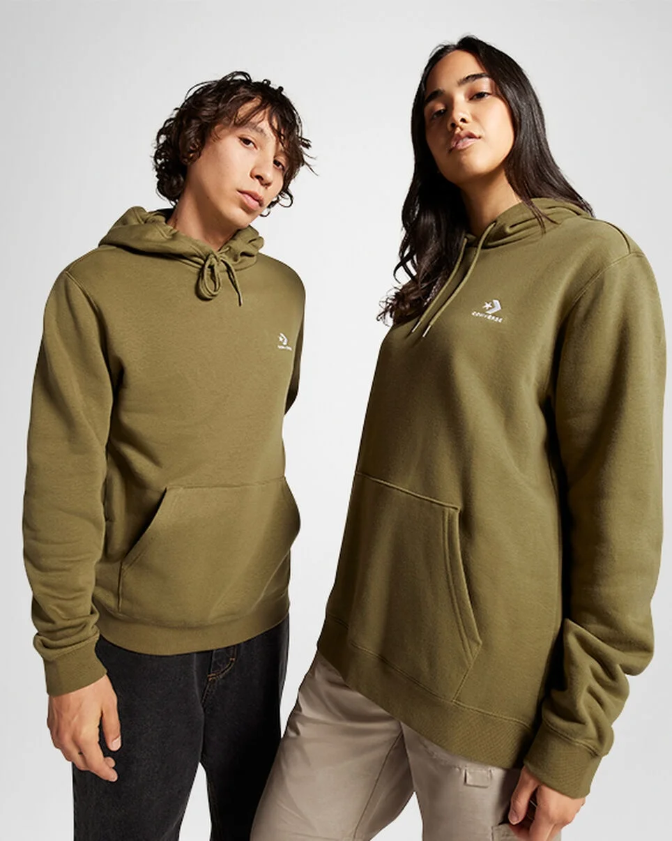 Converse Go-To Embroidered Star Chevron Standard-Fit Fleece Hoodie - 1