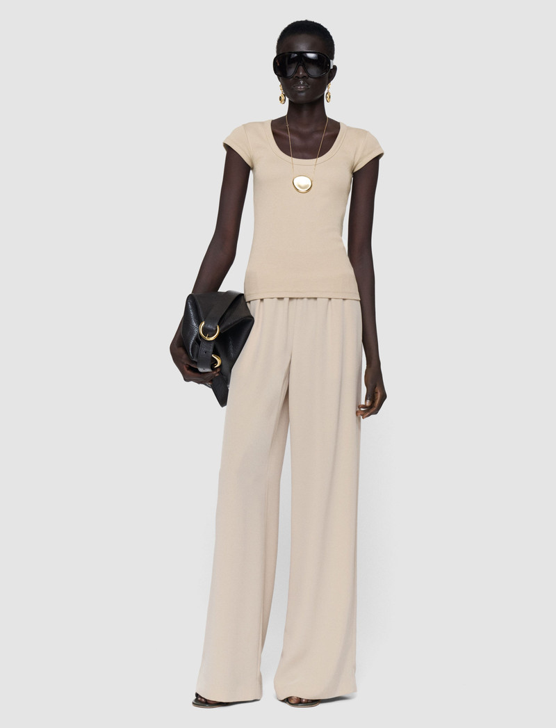 JOSEPH Saba Cotton Rib Top outlook
