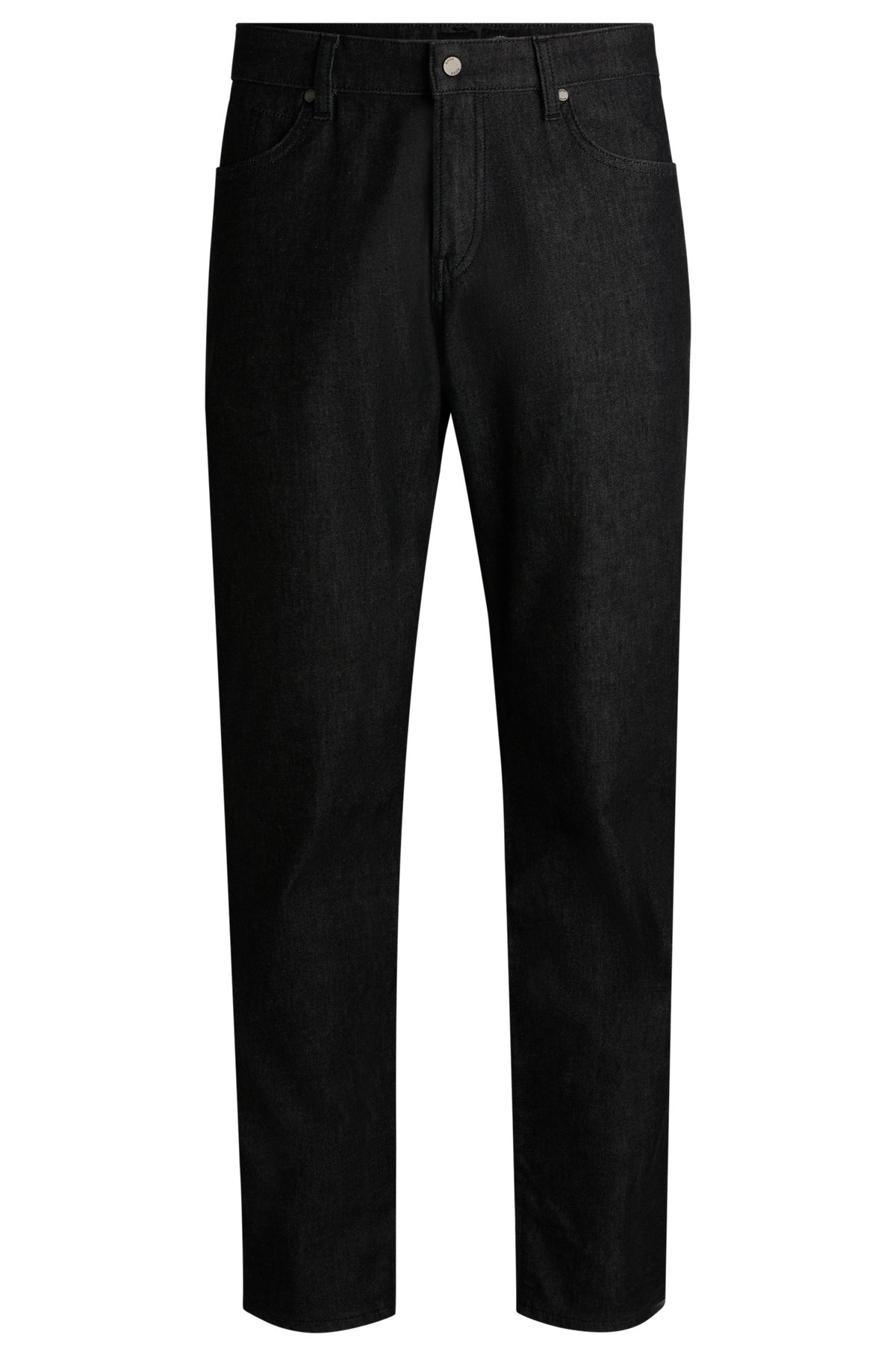 MAINE REGULAR-FIT JEANS IN BLACK STRETCH DENIM - 1