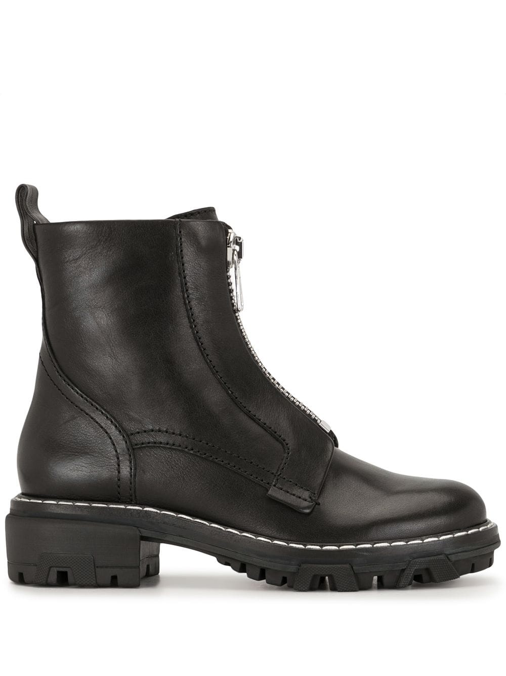 Shilo leather zip combat boots - 1