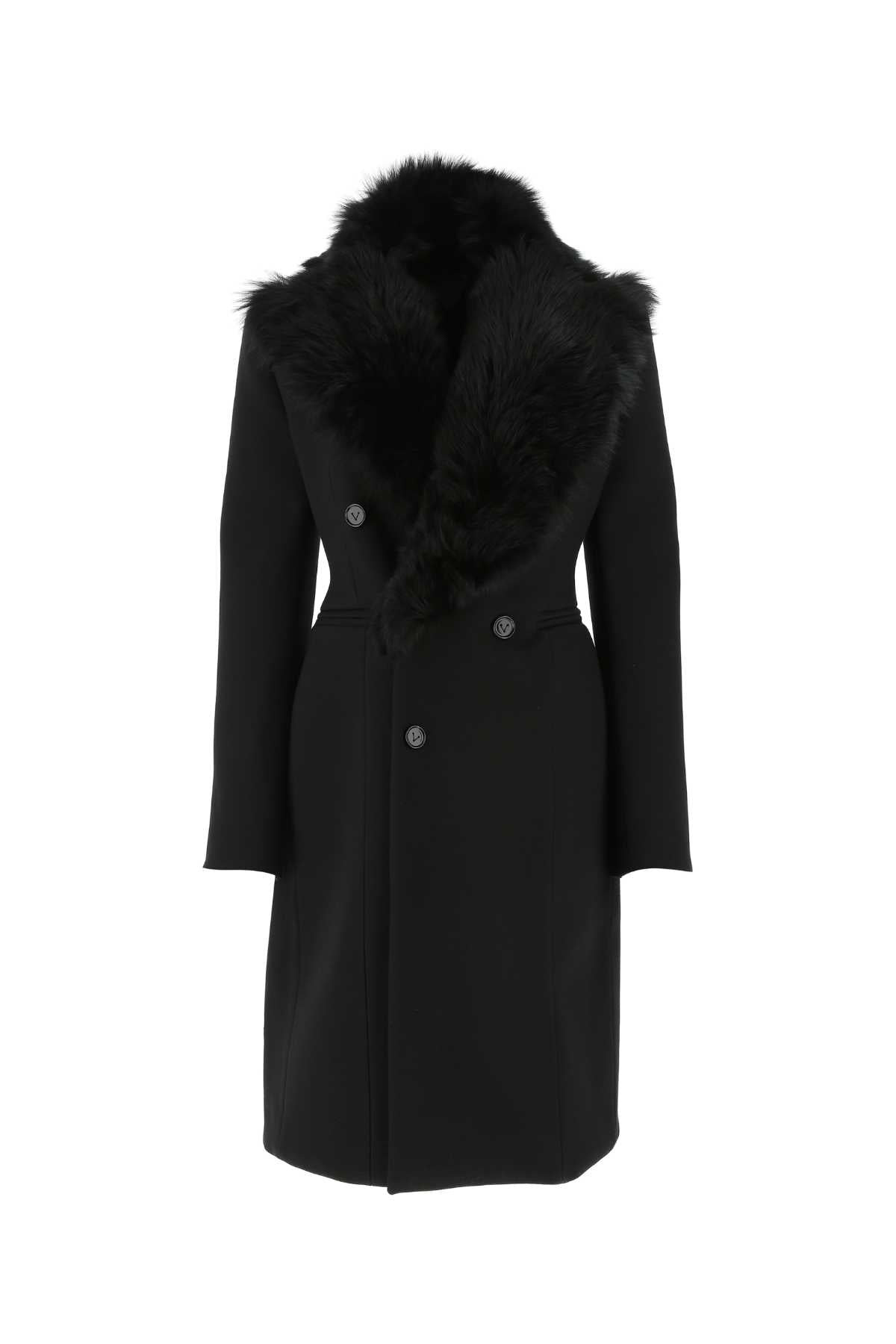 Bottega Veneta Women Black Stretch Acrylic Blend Coat - 1