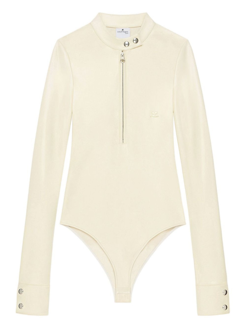 zip-front long-sleeve bodysuit 1