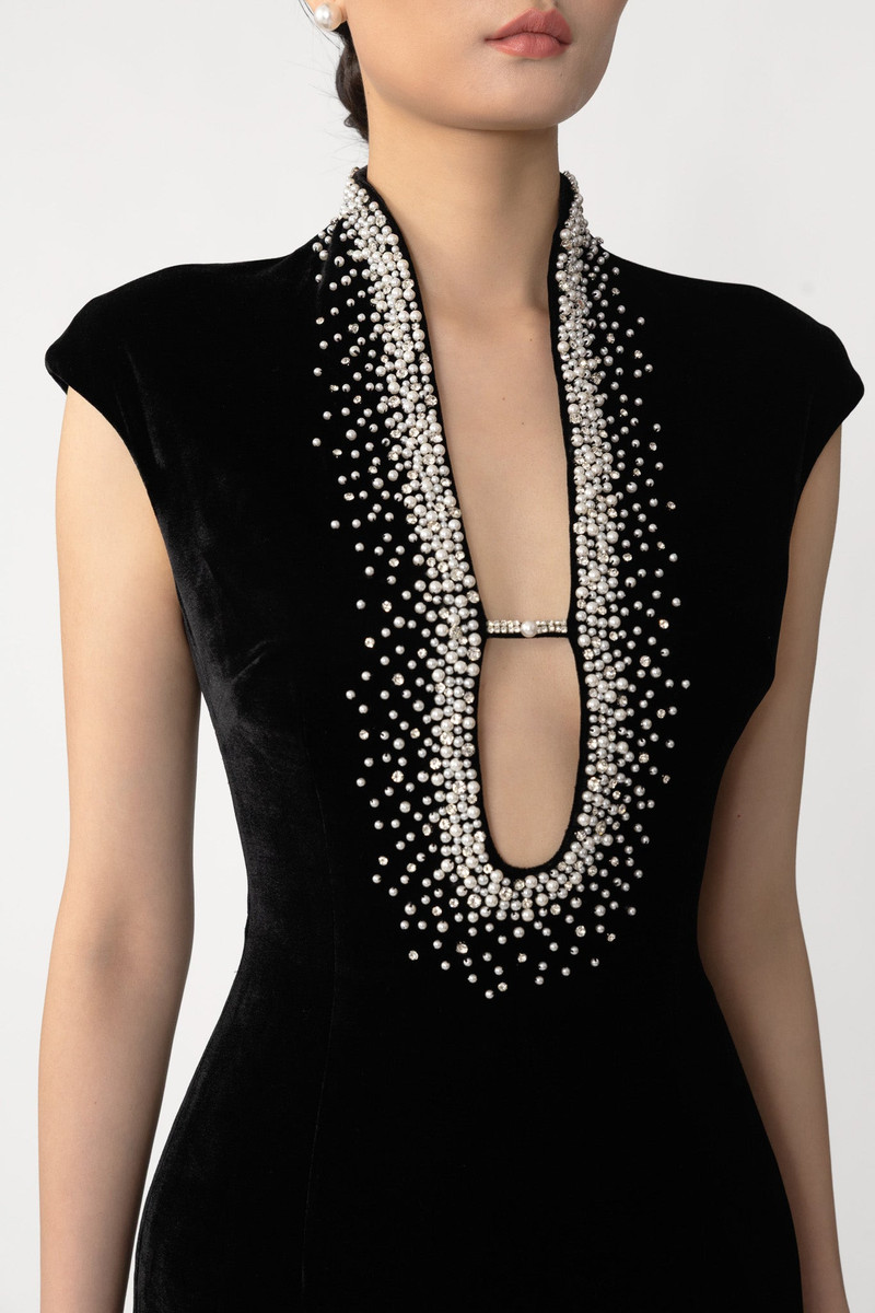 SAU LEE LENORA VELVET GOWN outlook