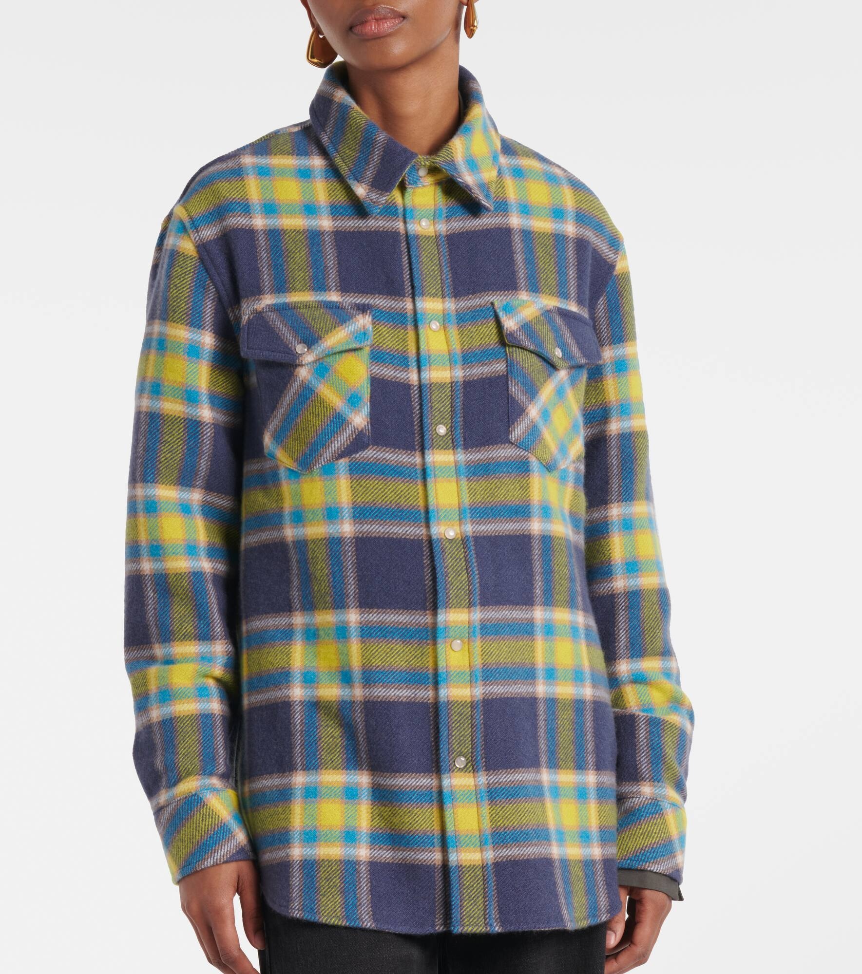 Explorer tartan cashmere shirt - 6