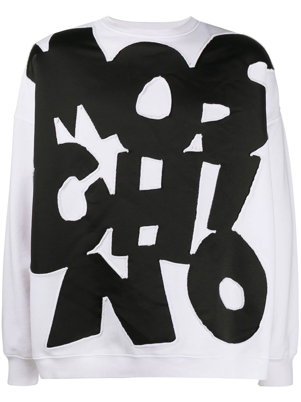 contrasting logo-patch sweatshirt - 1